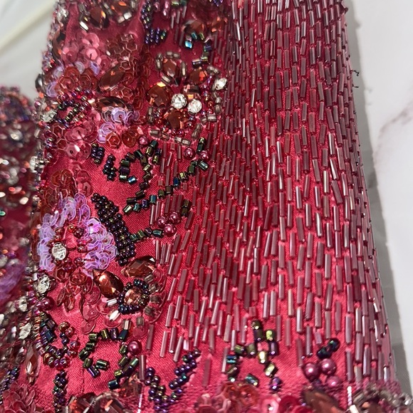 Rachel Allan Couture Liquid Beaded and stones hi end national state local formal - Picture 4 of 11